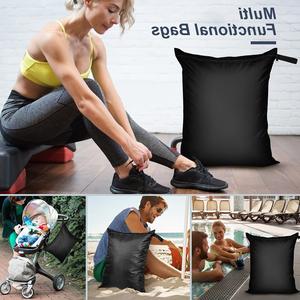 Bolsa de lavandería multifuncional, organizador de almacenamiento rectangular impermeable de nailon para ropa de 16x20 a 28x45 pulgadas - Product Image 1