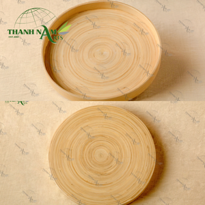 Bandeja de servicio de bambú natural multiusos OEM/ODM, decorativa sostenible para comida de frutas, té, desayuno en restaurantes, hoteles - Product Image 2