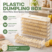 Boîte à raviolis de qualité alimentaire pour rangement latéral de réfrigérateur, étui en plastique pour conservation et organisation dans les espaces étroits