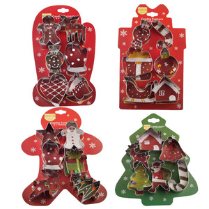 Juego Profesional <span class=keywords><strong>de</strong></span> 6 Cortadores <span class=keywords><strong>de</strong></span> Galletas Navideños <span class=keywords><strong>de</strong></span> Metal para Formas <span class=keywords><strong>de</strong></span> Bastones <span class=keywords><strong>de</strong></span> Caramelo y Campanas, Herramientas Decorativas para Hornear en Navidad - Product Image 1