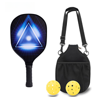 Raquette de pickleball tout-en-un en plastique PP avec bordure en plastique, impression UV couleur intégrale, pour les sports de plein air