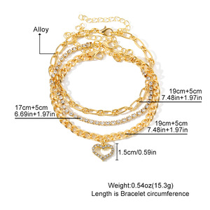 Pulseras Unisex de Acero Inoxidable con Doble Capa de Flor y Corazón, Chapadas en Titanio, Estilo Vintage <span class=keywords><strong>Rebecca</strong></span>, Venta al por Mayor - Product Image 2
