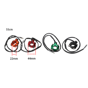 Reemplazo del interruptor de parada del manillar de 22mm 2 cables CNC para <span class=keywords><strong>KTM</strong></span> Yamaha ATV Scooter Quad Moped Dirt Bike - Product Image 2