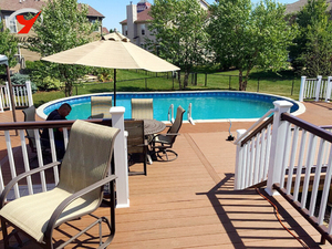 Planches de <span class=keywords><strong>terrasse</strong></span> en WPC imperméables 25 mm, aspect <span class=keywords><strong>bois</strong></span> composite, pour extérieur, jardin, bord de piscine - Product Image 6