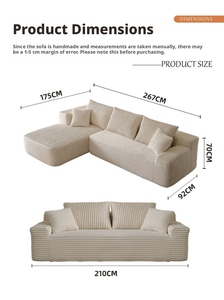 Canapé compact 3 places pour salon, <span class=keywords><strong>en</strong></span> velours moderne, idéal appartement, montage facile, économique - Product Image 3