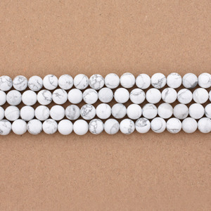 Bijoux fabriqués en pierre naturelle ronde Bracelet blanc <span class=keywords><strong>Turquoise</strong></span> brin Mala perle Natura Howlite perles de pierre en vrac - Product Image 1