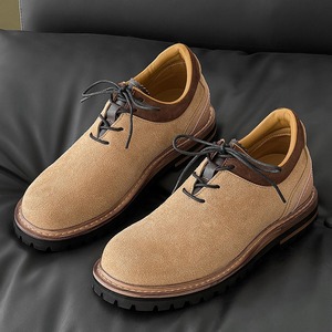 Nouvelles Bottes de Travail Vintage Classiques Automne-Hiver, Chaussures Polyvalentes pour Hommes de Style Britannique et à Hauteur Spécifique - Product Image 1