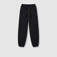 Pantalon de jogging streetwear en molleton épais, taille élastique avec cordon de serrage, poches latérales, coupe décontractée avec revers, unisexe, pour le sport et le skate