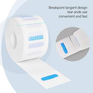 Colliers de coiffeur en gros salon de coiffure salon de coiffure jetable volants rouleau de papier barbier cou bande - Product Image 4