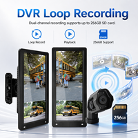 Moniteur de rétroviseur électronique de 12,3 pouces, système de caméra AHD étanche IP68 avec enregistrement DVR pour camions et bus lourds