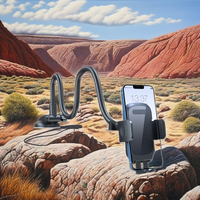 Support de téléphone à col de cygne à forte aspiration avec bras long Compatible avec tous les téléphones portables pour accessoire mobile de pare-brise de tableau de bord de camion