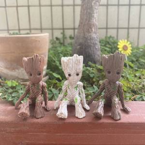 <span class=keywords><strong>Pot</strong></span> de fleurs en PVC fait main en forme d'homme-arbre, poupée à habiller pour miniatures assises - Product Image 4