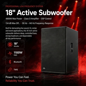 Subwoofer Activo <span class=keywords><strong>KENZA</strong></span> 15SUB de 18 Pulgadas, 1100W RMS Clase D, DSP, Bluetooth, TWS, Gabinete de Madera, Sonido Profesional para DJ y Escenarios - Product Image 4