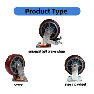 4568 Zoll industrielle Hoch leistungs rollen aus Nylon/Eisenkern PU/Gummi/TPR Profil räder Werks wagen Handwagen und Rollen - Product Image 4