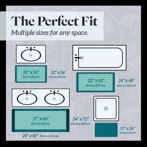 Modern Machine Made Polyester Bath <b>Mats</b> Non Slip Memory Foam Quick Dry Grey <b>Bathroom</b> Rugs - Product Image 4