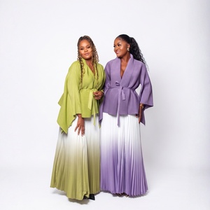 Miyake Nuova Collezione 2026, Set Due Pezzi da Donna, <span class=keywords><strong>Abbigliamento</strong></span> alla Moda, Top e Gonne Plissettate Casual, Vestiti Casual - Product Image 1