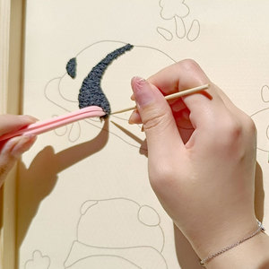 3D sevimli karikatür doku DIY çizim oyuncaklar kiti hamuru boyama ve çocuklar ve öğrenciler için kağıt boyama için malzeme - Product Image 5