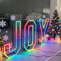 Enseigne lumineuse LED pliable en forme de chiffres, chiffres lumineux RGB pour les anniversaires et les fêtes du Nouvel An