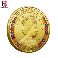 12 ans d'usine personnalisé métal émail défi pièce feuille d'érable canadienne pièces d'or et d'argent reine pièces d'or cadeau de collection
