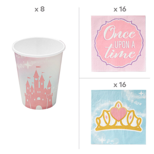 DAMAI - Juego de Vajilla Desechable para Fiesta de Princesas, Diseño de Castillo, Platos de Papel para Fiesta de Cumpleaños - Product Image 3