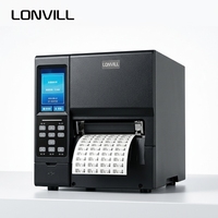 Impresora RFID Industrial Multimaterial Versátil LONVILL, Impresora de Etiquetas de Papel Térmico, Etiquetas RFID Anti-Metal para Lavandería