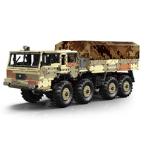 Mould King 20040 Nouveau MOC City Military 8X8 Camions télécommandés par application (Jaune) pour adultes, cadeau, 4733 pièces, ensembles de blocs de construction