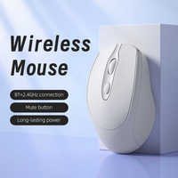 Souris rechargeable BT5.0 Ordinateur portable PC Tablette Souris de jeu Souris de travail Récepteur USB 2.4G Souris pour Macbook Ordinateur portable Souris sans fil