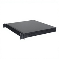 Casing Server Mini ITX Full Tower Baja 1U 400mm, Port ESATA/USB Depan, Dukungan HDD/SSD, PSU FLEX, 2 Kipas, Panel Samping Berjendela