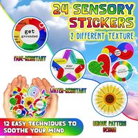Autocollants sensoriels tactiles en vinyle activés par l'eau, à faible bruit, pour le soulagement du stress et la relaxation