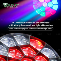 ADZ MINI 1940 yeux d'abeille 19 pièces 40W LED contrôle de Point tête mobile DJ Disco Ktv Bar fête scène effet lumière rgbw 4in1 zoom lavage led