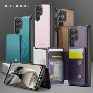 Jeehood เคส S23 Samsung <span class=keywords><strong>Galaxy</strong></span> แบบ2 in 1หรูหราปกหลังหนังแบบกระเป๋าสตางค์ RFID สำหรับ Samsung S25 S24 S23 S20 S21 - Product Image 6