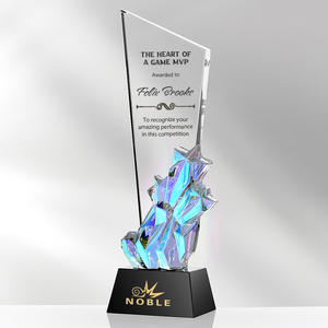 Celebrazione dell'anniversario aziendale del trofeo premio di cristallo Premium, nome inciso con encomio dei dipendenti Souvenir dipinti di moda - Product Image 3