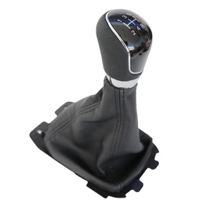 Pomo de Palanca de Cambios de 5 Velocidades para <span class=keywords><strong>Ford</strong></span> Fiesta <span class=keywords><strong>Ecosport</strong></span> 2013-2018 con Funda de Cuero y Cubierta Antipolvo, Compatible con Modelos 2016 2017 - Product Image 5