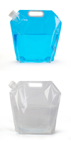 Prêt à expédier sans BPA 5L/10L pour sacs à eau Kangen pour la randonnée pour boire de l'eau minérale bière récipient à eau en plastique transparent côté S