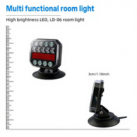 Feu arrière magnétique sans fil à LED standard US pour remorque, étanche, haute luminosité 5500K, 12-24V, fixation par ventouse