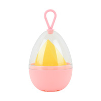 Professionnel coquille d'oeuf gourde beauté maquillage éponge double usage Portable crochet ensemble humide sec poudre bouffée goutte d'eau éponge biseautée