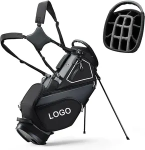 Sac de golf léger pour hommes sac de support de golf à poches multiples avec séparateurs supérieurs à 14 voies sacs de golf avec support et capuche