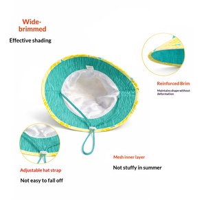 Chapeau de pêcheur rayé pour tout-petits, protection solaire UPF 50, maille respirante pour bébés, garçons et filles, casquette de plage <span class=keywords><strong>d</strong></span>'été en plein air - Product Image 6