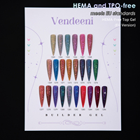 Gel de construction pour ongles Vendeeni Low Heat Hard Opal Glitter 20G TPO HEMA FREE OEM Biab Gel Builder pour extension d'ongles Fournisseur de gel pour ongles