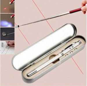 Stylo à bille multifonction moderne avec pointeur infrarouge télescopique, capteur de mouvement, batterie intégrée, en plastique, design créatif et tendance - Product Image 1