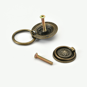 Antike Retro-Zink legierung Einloch griff Schubladen schrank Bronze runder kleiner Knopf Griff runder Möbel Hardware Zubehör - Product Image 2
