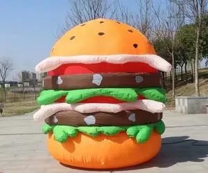Özelleştirilmiş şişme hamburger kızartması karikatür