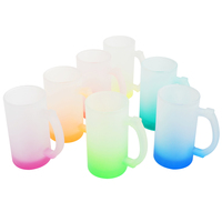 Mug à bière en verre givré personnalisé de 475 ml (16 oz) - Style européen - Écologique - Avec logo personnalisé pour cadeaux