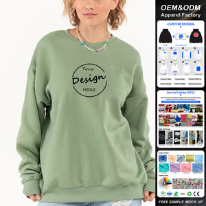 JL25625B Pullover in cotone <span class=keywords><strong>oversize</strong></span> con serigrafia personalizzata maglione da <span class=keywords><strong>donna</strong></span> <span class=keywords><strong>oversize</strong></span> girocollo felpa con orlo elastico - Product Image 1