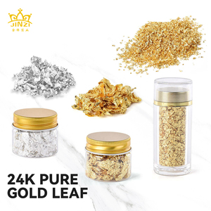 Hojuelas de Oro Comestible de Alta Calidad 99% Oro de 24K en Botella de 0.5 <span class=keywords><strong>G</strong></span>, 1 <span class=keywords><strong>G</strong></span> y 5 <span class=keywords><strong>G</strong></span> para Decoración de Uñas y Manualidades - Product Image 1