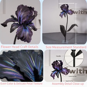 Fleur géante d'<span class=keywords><strong>iris</strong></span> en EVA faite à la main, imperméable, grande décoration florale pour mariage, vitrine de centre commercial, exposition, décoration d'événements - Product Image 4