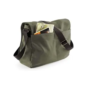 Sac de transport vintage en toile, merchandising personnalisé - Product Image 5