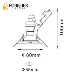 55mm Recorte IP20 Empotrado Led Halógeno GU10 GU5.3 <span class=keywords><strong>Techo</strong></span> Downlight - Product Image 6