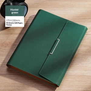Popular <strong>Products</strong> <strong>2026</strong> <strong>Trending</strong> Leather Bound Sewing Binding Lined Notebook Set With Same Color Pen and Gift Box for Students - Product Image 4
