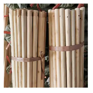 ขายส่งราคาถูกไม้กวาด Mop Handle Stick ธรรมชาติทำความสะอาดในครัวเรือนผลิตภัณฑ์